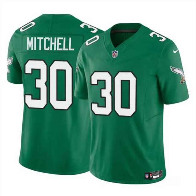 Men & Women & Youth Philadelphia Eagles #30 Quinyon Mitchell Kelly Green 2024 Draft F.U.S.E Vapor Untouchable Throwback Limited Stitched Jersey